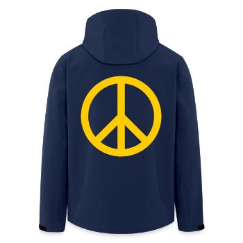 Peacezeichen - Recycelte Männer Softshell-Jacke von Stanley/Stella - Navy - Hinten - AI Model Male 185 light (185cm)