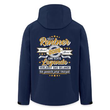Rentner 2026 Legende verlässt das Gelände Geschenk - Recycelte Männer Softshell-Jacke von Stanley/Stella - Navy - Hinten - AI Model Male 185 light (185cm)