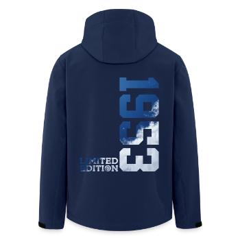 LIMITED EDITION 1953 73RD BIRTHDAY - Men’s Recycled Softshell Jacket by Stanley/Stella - navy - Back - AI Model Male 185 light (185cm)