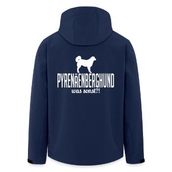 Pyrenäenberghund was sonst Hunde Spruch Wilsigns - Recycelte Männer Softshell-Jacke von Stanley/Stella - Navy - Hinten - AI Model Male 185 light (185cm)