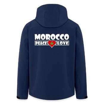 Morocco - Men’s Recycled Softshell Jacket by Stanley/Stella - navy - Back - AI Model Male 185 light (185cm)
