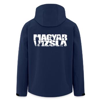MAGYAR VIZSLA Hunting Dogs Hunting Dog Hunter Wilsigns - Men’s Recycled Softshell Jacket by Stanley/Stella - navy - Back - AI Model Male 185 light (185cm)