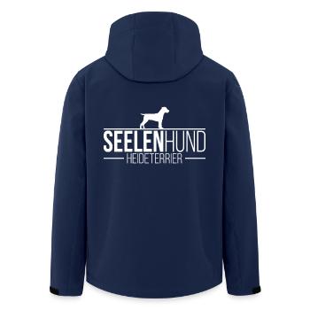 HEIDETERRIER Seelenhund Hundespruch Wilsigns - Recycelte Männer Softshell-Jacke von Stanley/Stella - Navy - Hinten - AI Model Male 185 light (185cm)