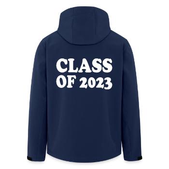 Class of 2023 - Men’s Recycled Softshell Jacket by Stanley/Stella - navy - Back - AI Model Male 185 light (185cm)
