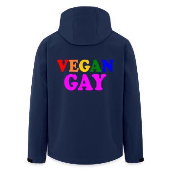 Vegan gay - Veste softshell homme en polyester recyclé Stanley/Stella - marine - Dos - AI Model Male 185 light (185cm)