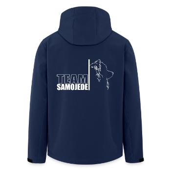TEAM Samoyed Dog Dog Wilsigns - Men’s Recycled Softshell Jacket by Stanley/Stella - navy - Back - AI Model Male 185 light (185cm)