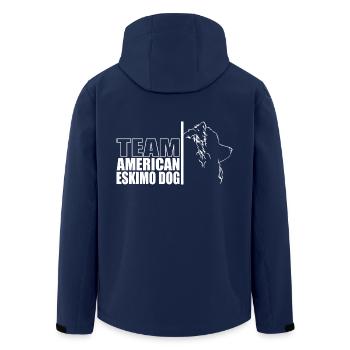 TEAM American Eskimo Dog Hunde Hund Wilsigns - Recycelte Männer Softshell-Jacke von Stanley/Stella - Navy - Hinten - AI Model Male 185 light (185cm)