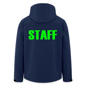 Staff - Men’s Recycled Softshell Jacket by Stanley/Stella - navy - Back - AI Model Male 185 light (185cm)