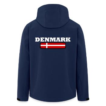 Denmark - Men’s Recycled Softshell Jacket by Stanley/Stella - navy - Back - AI Model Male 185 light (185cm)