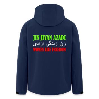 jin jiyan azadi women life freedom - Recycelte Männer Softshell-Jacke von Stanley/Stella - Navy - Hinten - AI Model Male 185 light (185cm)