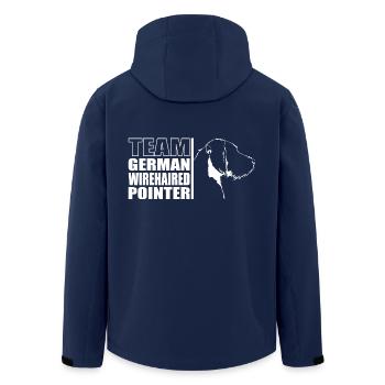 TEAM German Wirehaired Pointer Dog Dog Wilsigns - Men’s Recycled Softshell Jacket by Stanley/Stella - navy - Back - AI Model Male 185 light (185cm)