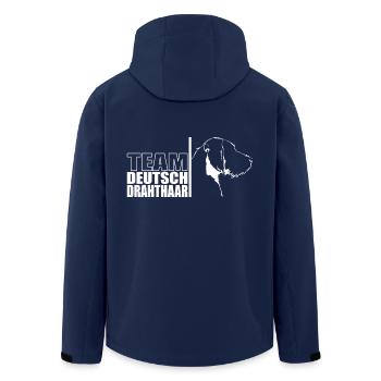 TEAM German Wirehaired Dog Dog Wilsigns - Men’s Recycled Softshell Jacket by Stanley/Stella - navy - Back - AI Model Male 185 light (185cm)