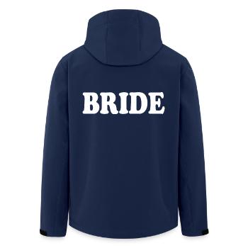 Bride - Recycelte Männer Softshell-Jacke von Stanley/Stella - Navy - Hinten - AI Model Male 185 light (185cm)