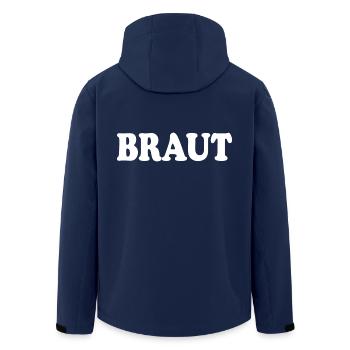 Braut - Recycelte Männer Softshell-Jacke von Stanley/Stella - Navy - Hinten - AI Model Male 185 light (185cm)