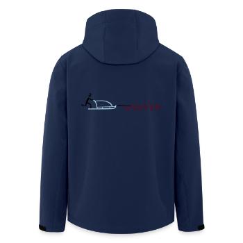 Hundeschlitten Hund Hundesport - Recycelte Männer Softshell-Jacke von Stanley/Stella - Navy - Hinten - AI Model Male 185 light (185cm)