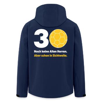 30. Geburtstag Handball – Noch keine Alten Herren - Recycelte Männer Softshell-Jacke von Stanley/Stella - Navy - Hinten - AI Model Male 185 light (185cm)