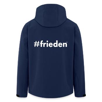 Frieden - Recycelte Männer Softshell-Jacke von Stanley/Stella - Navy - Hinten - AI Model Male 185 light (185cm)