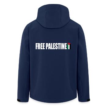 Free palestine - Recycelte Männer Softshell-Jacke von Stanley/Stella - Navy - Hinten - AI Model Male 185 light (185cm)