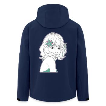 Manga Girl Anime - Recycelte Männer Softshell-Jacke von Stanley/Stella - Navy - Hinten - AI Model Male 185 light (185cm)
