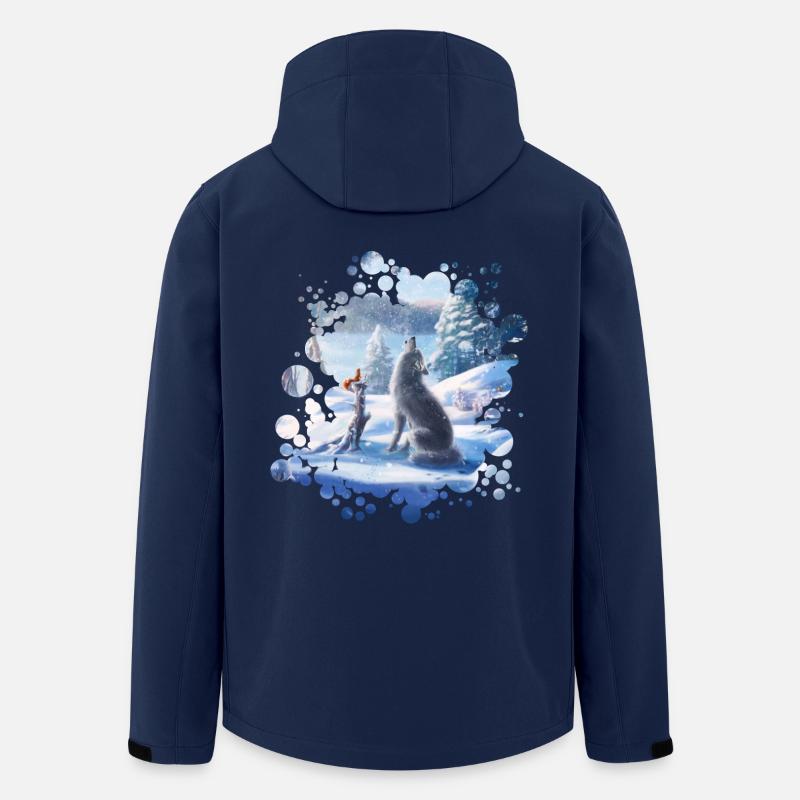 Freunde (Winterzauber) - Recycelte Männer Softshell-Jacke von Stanley/Stella - Navy