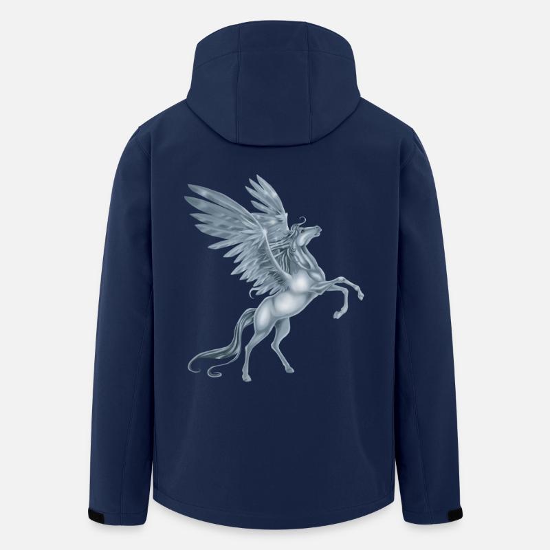 Pegasus rearing - Men’s Recycled Softshell Jacket by Stanley/Stella - navy