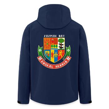 Euskal Herria - Pays Basque 91 - Veste softshell homme en polyester recyclé Stanley/Stella - marine - Dos - AI Model Male 185 light (185cm)