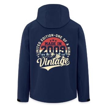 2009 Vintage Jahrgang Retro Geburtstag Geschenk - Recycelte Männer Softshell-Jacke von Stanley/Stella - Navy - Hinten - AI Model Male 185 light (185cm)