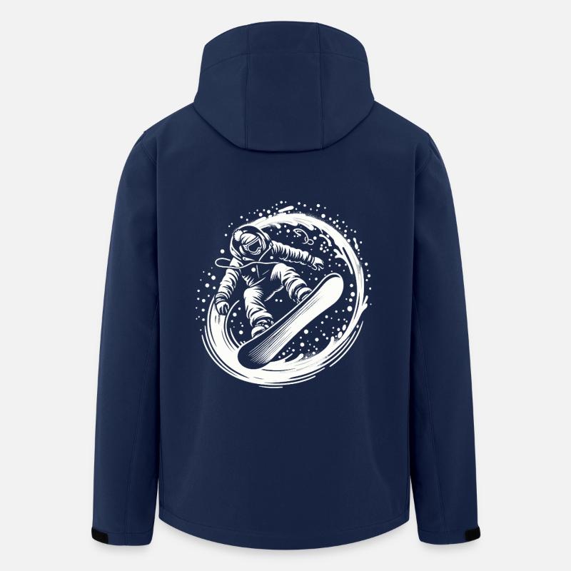 Snowboarder Schnee Skiurlaub Board Loop Cool Piste - Recycelte Männer Softshell-Jacke von Stanley/Stella - Navy
