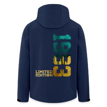 43RD BIRTHDAY LIMITED EDITION 1983 - Men’s Recycled Softshell Jacket by Stanley/Stella - navy - Back - AI Model Male 185 light (185cm)