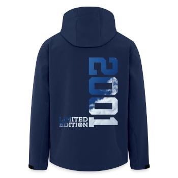 LIMITED EDITION 2001 25. GEBURTSTAG - Recycelte Männer Softshell-Jacke von Stanley/Stella - Navy - Hinten - AI Model Male 185 light (185cm)