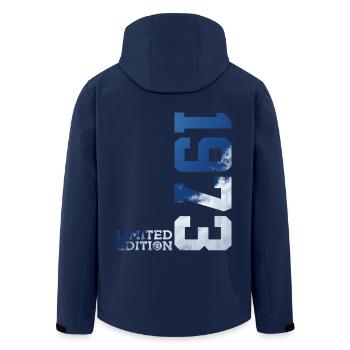 LIMITED EDITION 1973 53RD BIRTHDAY - Men’s Recycled Softshell Jacket by Stanley/Stella - navy - Back - AI Model Male 185 light (185cm)