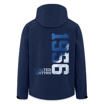 LIMITED EDITION 1956 70TH BIRTHDAY - Men’s Recycled Softshell Jacket by Stanley/Stella - navy - Back - AI Model Male 185 light (185cm)
