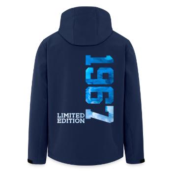 59TH BIRTHDAY LIMITED EDITION 1967 - Men’s Recycled Softshell Jacket by Stanley/Stella - navy - Back - AI Model Male 185 light (185cm)