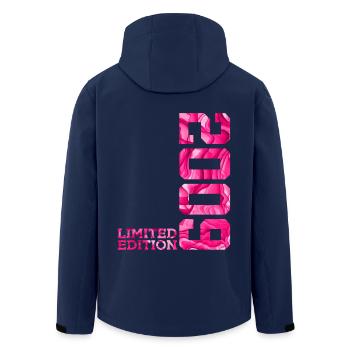 17. GEBURTSTAG PINK LIMITED EDITION 2009 - Recycelte Männer Softshell-Jacke von Stanley/Stella - Navy - Hinten - AI Model Male 185 light (185cm)