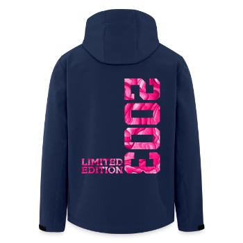 23. GEBURTSTAG PINK LIMITED EDITION 2003 - Recycelte Männer Softshell-Jacke von Stanley/Stella - Navy - Hinten - AI Model Male 185 light (185cm)