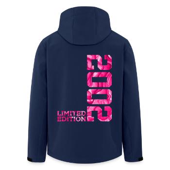 24TH ANNIVERSARY PINK LIMITED EDITION 2002 - Men’s Recycled Softshell Jacket by Stanley/Stella - navy - Back - AI Model Male 185 light (185cm)