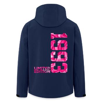 33. GEBURTSTAG PINK LIMITED EDITION 1993 - Recycelte Männer Softshell-Jacke von Stanley/Stella - Navy - Hinten - AI Model Male 185 light (185cm)