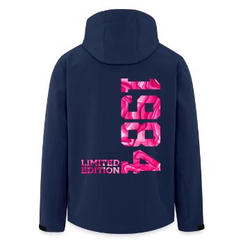 42E ANNIVERSAIRE ÉDITION LIMITÉE ROSE 1984 - Veste softshell homme en polyester recyclé Stanley/Stella - marine - Dos - AI Model Male 185 light (185cm)