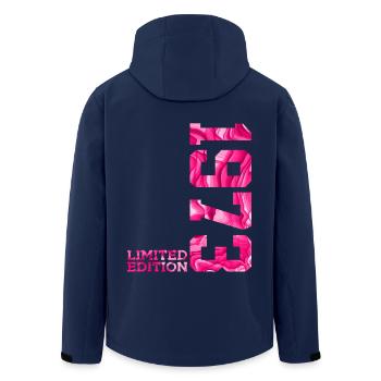 53RD BIRTHDAY PINK LIMITED EDITION 1973 - Men’s Recycled Softshell Jacket by Stanley/Stella - navy - Back - AI Model Male 185 light (185cm)