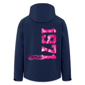 55. GEBURTSTAG PINK LIMITED EDITION 1971 - Recycelte Männer Softshell-Jacke von Stanley/Stella - Navy - Hinten - AI Model Male 185 light (185cm)
