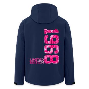 58. GEBURTSTAG PINK LIMITED EDITION 1968 - Recycelte Männer Softshell-Jacke von Stanley/Stella - Navy - Hinten - AI Model Male 185 light (185cm)