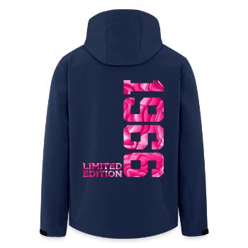 60. GEBURTSTAG PINK LIMITED EDITION 1966 - Recycelte Männer Softshell-Jacke von Stanley/Stella - Navy - Hinten - AI Model Male 185 light (185cm)