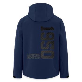 76TH BIRTHDAY LIMITED EDITION 1950 - Men’s Recycled Softshell Jacket by Stanley/Stella - navy - Back - AI Model Male 185 light (185cm)