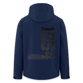 72E ANNIVERSAIRE ÉDITION LIMITÉE 1954 - Veste softshell homme en polyester recyclé Stanley/Stella - marine - Dos - AI Model Male 185 light (185cm)