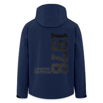 48E ANNIVERSAIRE ÉDITION LIMITÉE 1978 - Veste softshell homme en polyester recyclé Stanley/Stella - marine - Dos - AI Model Male 185 light (185cm)