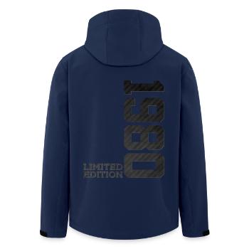 46TH BIRTHDAY LIMITED EDITION 1980 - Men’s Recycled Softshell Jacket by Stanley/Stella - navy - Back - AI Model Male 185 light (185cm)