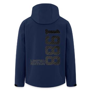 38. GEBURTSTAG LIMITED EDITION 1988 - Recycelte Männer Softshell-Jacke von Stanley/Stella - Navy - Hinten - AI Model Male 185 light (185cm)