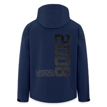 18. GEBURTSTAG LIMITED EDITION 2008 - Recycelte Männer Softshell-Jacke von Stanley/Stella - Navy - Hinten - AI Model Male 185 light (185cm)