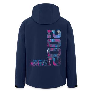 24TH BIRTHDAY 24 YEARS LIMITED EDITION 2002 - Men’s Recycled Softshell Jacket by Stanley/Stella - navy - Back - AI Model Male 185 light (185cm)