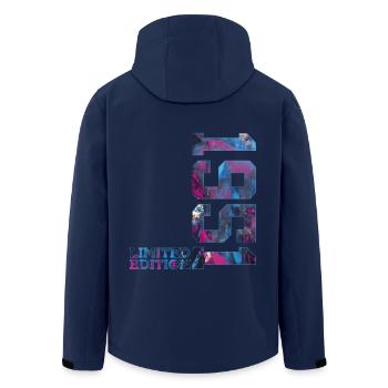 75E ANNIVERSAIRE 75E ÉDITION LIMITÉE 1951 - Veste softshell homme en polyester recyclé Stanley/Stella - marine - Dos - AI Model Male 185 light (185cm)
